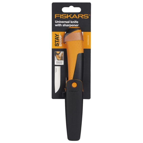 Fiskars általános kés, tokba épített élezővel - Image 3