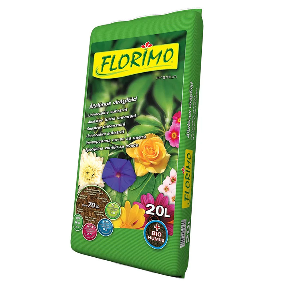 Florimo Általános virágföld 20 L zsákos kiszerelés szoba és kerti növényeknek