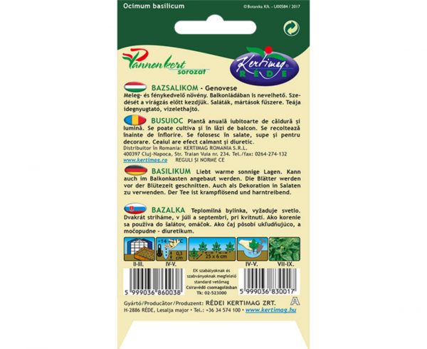 Bazsalikom vetőmag Genovese zöld 2g - Image 3