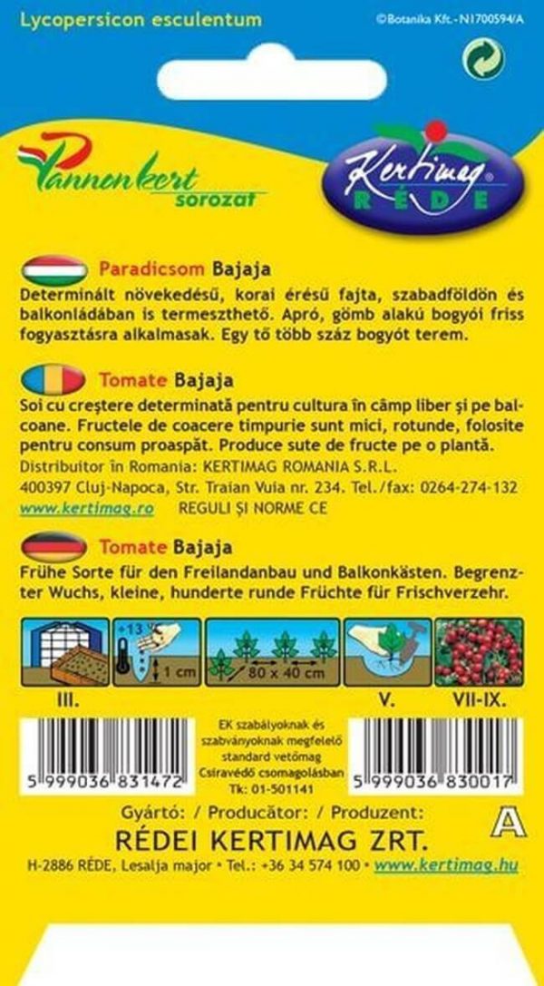 Paradicsom Bajaja pirosözön vetőmag - Image 3