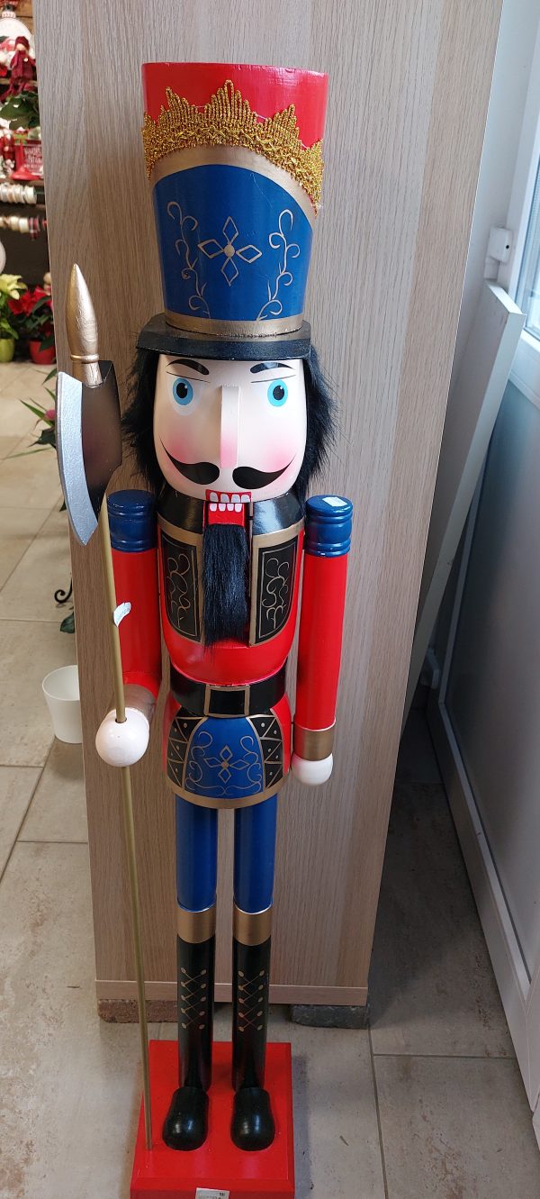 Extra méretű kézzel festett fa diótörő 121cm magas 25-5-1