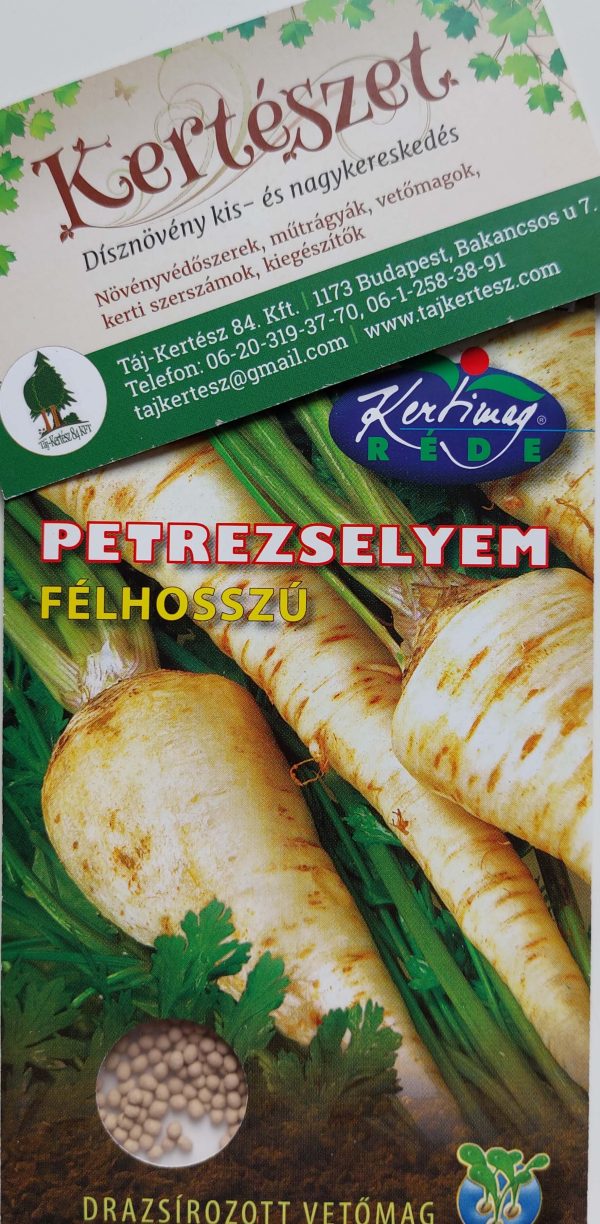 Petrezselyem félhosszú drazsírozott vetőmag