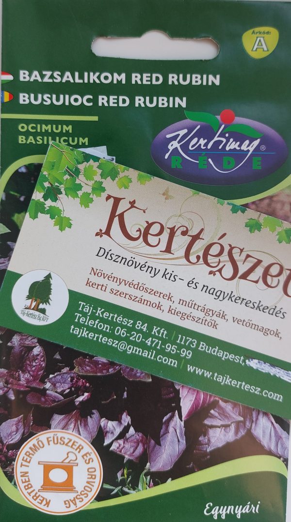 Bazsalikom Red Rubin1g. vetőmag