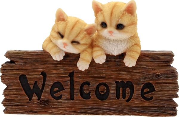 Welcome fali tábla cicás 31 cm 25-100-11