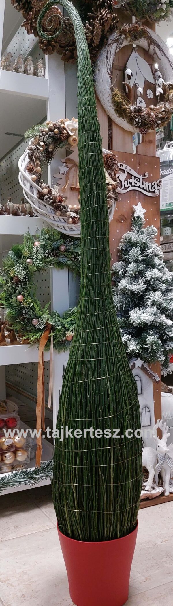 Grincsfa alap fenyődekor nélkül  80/90 cm színes műanyag kaspóban