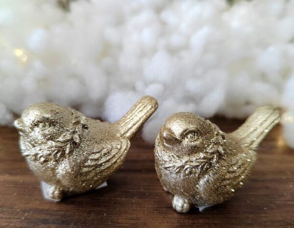Arany színű madár figura 3 cm