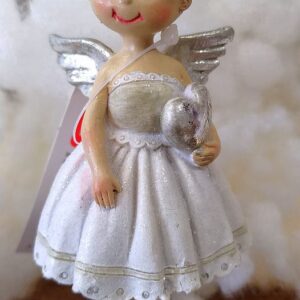 Fehér ruhás balerina figura 10 cm 25-9-33