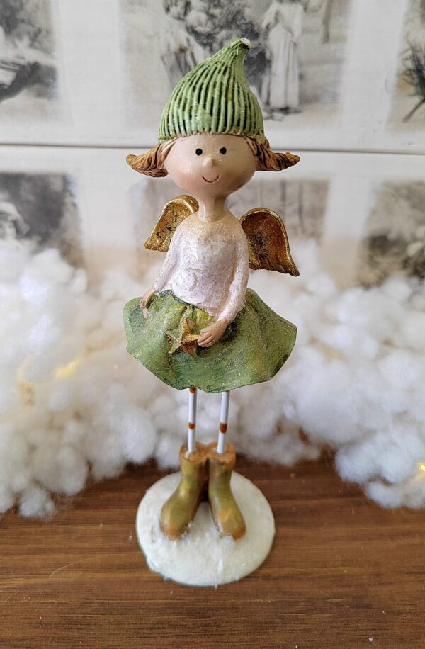 Kerámia angyalka figura 14 cm