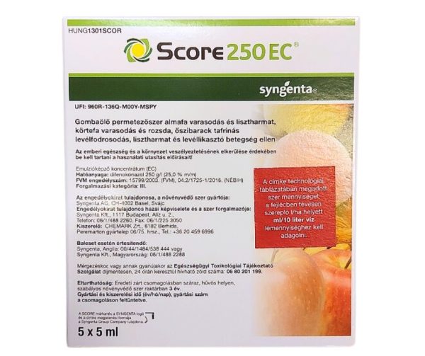 Score 2,5EC gombaölő permetezőszer 5*5lm.