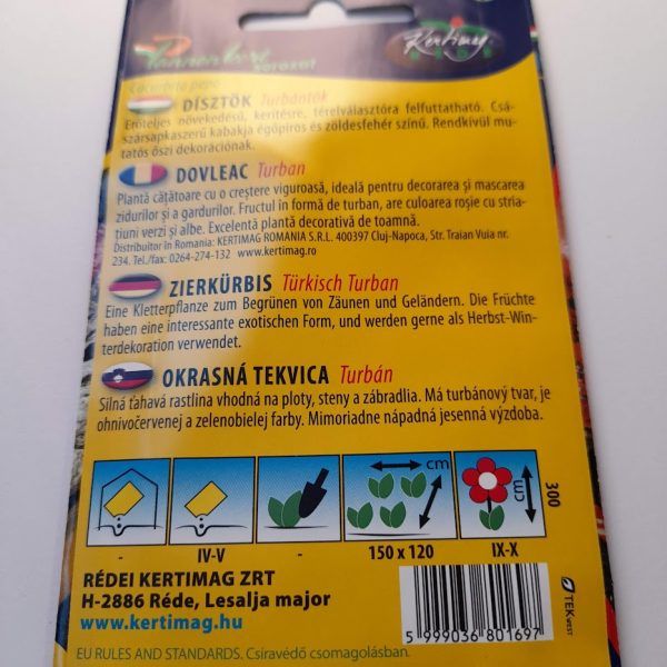 Turbántök vetőmag - Image 2