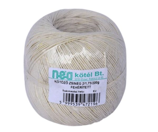 Kötözőmadzag-zsineg-kender fehérített 2/1,75/200g