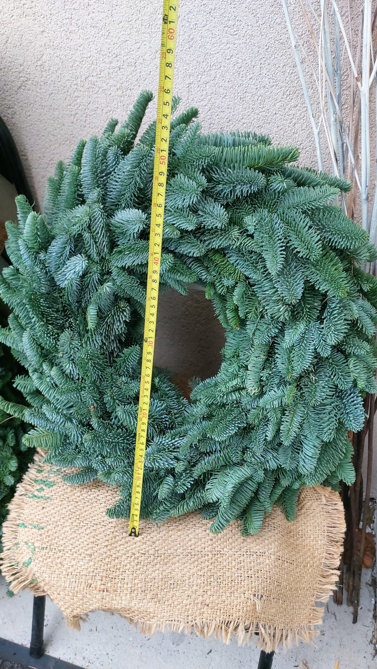 Adventi koszorú alap nobilis fenyőből nagy