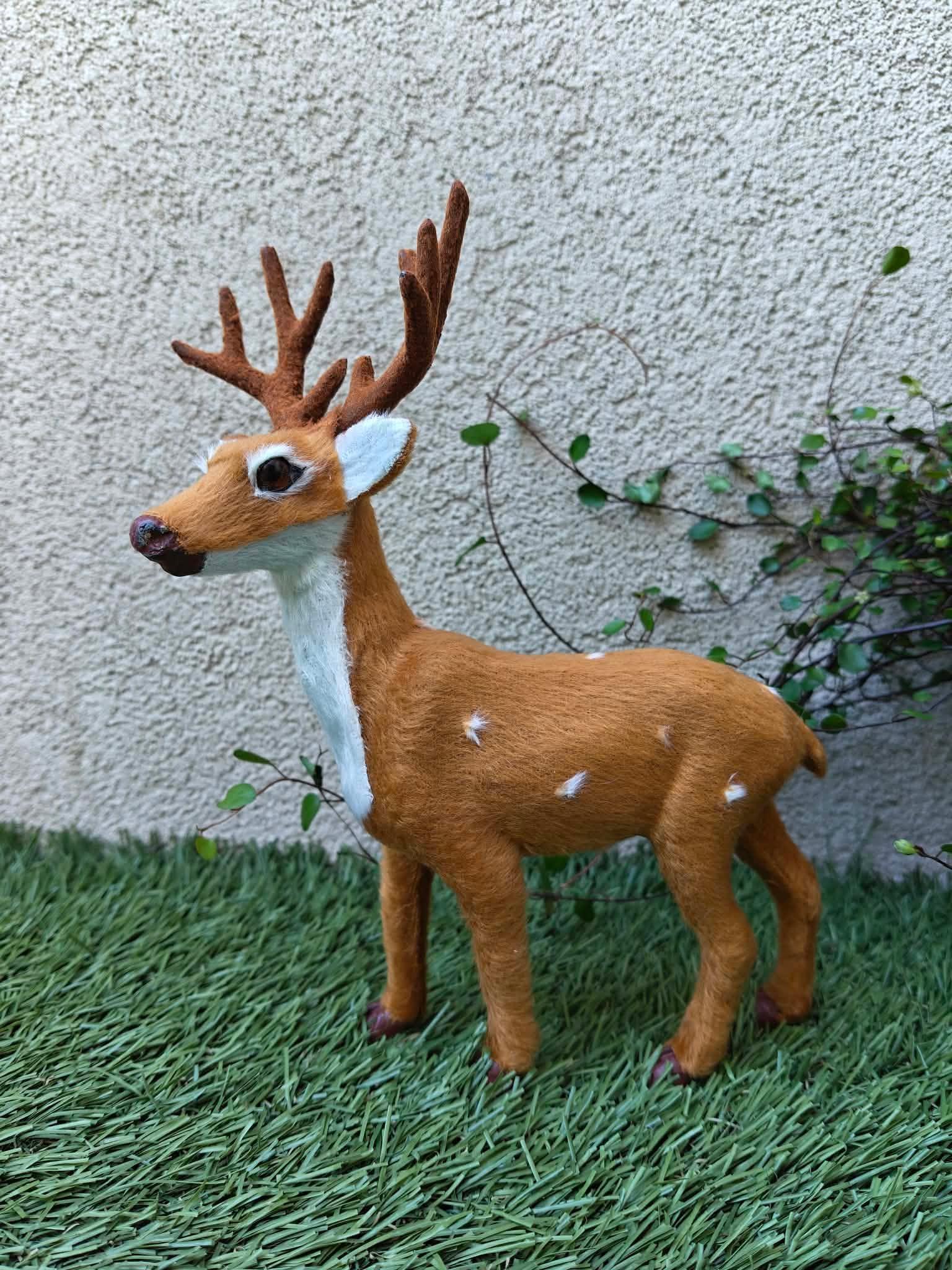Szarvas szőrmés 21cm